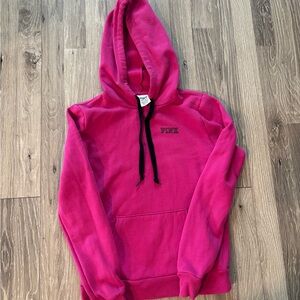 Victoria's Secret Vibrant Pink Hoodie with Black Accents